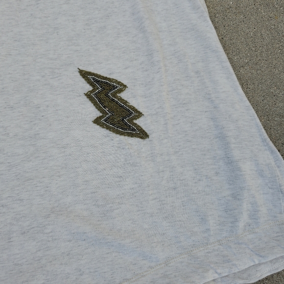 SUPER RARE Zadig & Voltaire Zen Embroidery Beaded Lightning Bolts⚡️S EUC - Picture 6 of 9